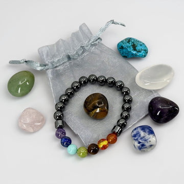 Chakra Armband met Hematiet & 7 Edelstenen Set