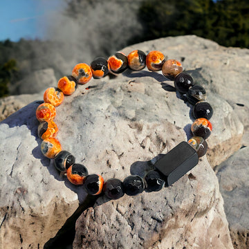 NIEUW: 🐉 Drakenader 🔥 Kralenarmband - Decagon Edition