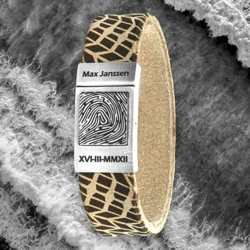 Vingerafdruk armband - Waterflow Edition - 7 leersoorten