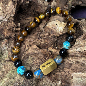 Deluxe 🐯 Tigerauge Perlenarmband | Schwarzafrikanisches Tigerauge