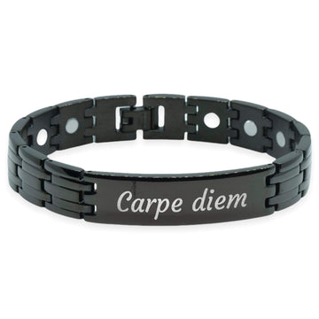 Magneet Armband - Lillestrøm zwart + eigen gravure
