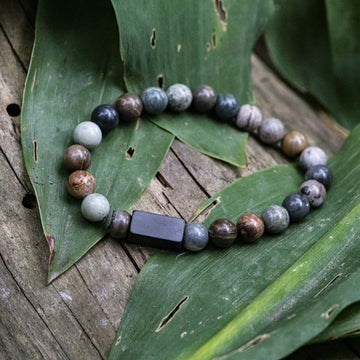 Mud Stone 'Kleurrijk' - Kralen Armband