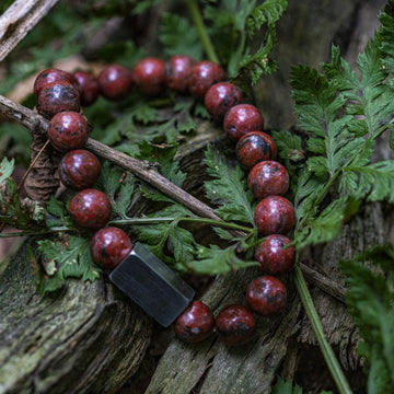 Verweerde Red Sesame Jasper Kralen Armband