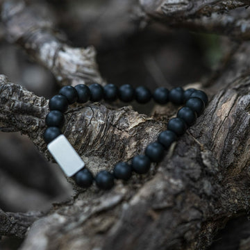 Natuurstenen Zwart Matte Onyx - Kralen armband