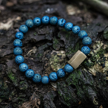 Voltage 'Electroplated Lava' stenen armband