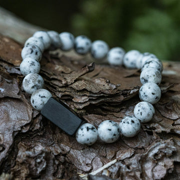 Dalmatiner Weiße Flecken - Perlenarmband