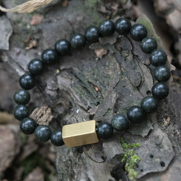 Donker Groene Serpentine - Chakra Kralen armband