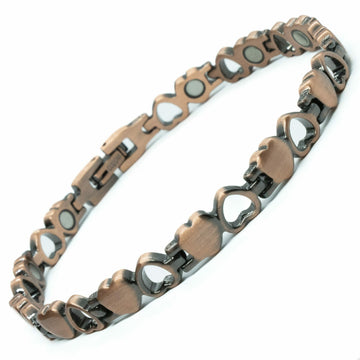 Hearts dames magneet armband van Koper