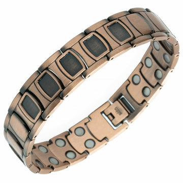 Koperen Magneet Armband - Five Black