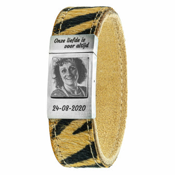 Tiger King fotoarmband – tijger leer met eigen foto