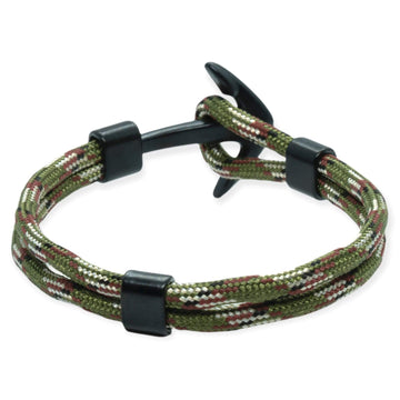 Touw Anker armband Legergroen & Navy Blauw