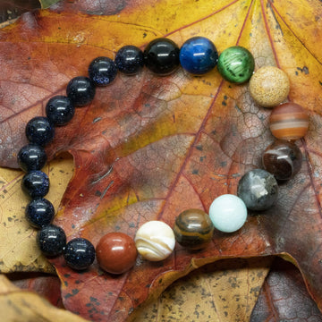 Planeten-Armband – 8 und 10 mm Perlen-Universum