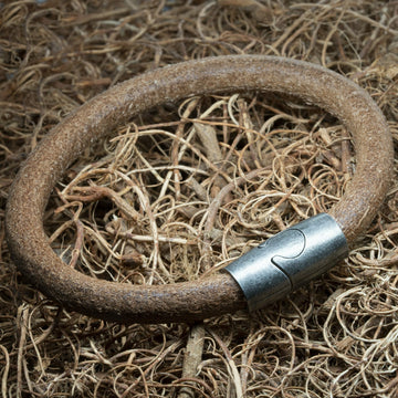 Licht ronde leren Armband - Norway Vikingsarmband