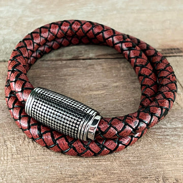 Viking geweven leren Armband - Ragnarok