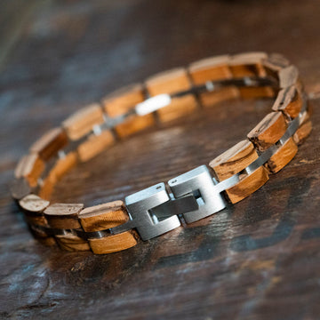 Metal Zebra (TIMBERWOOD) - Houten armband