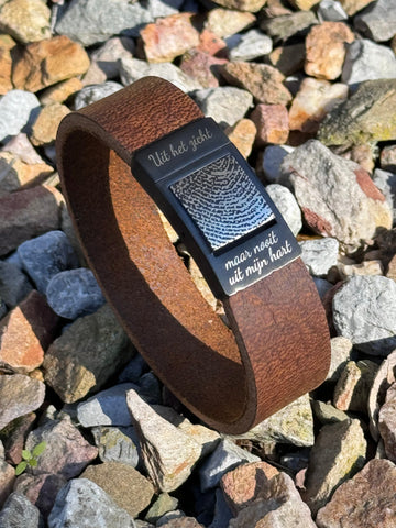 Mannen armbanden met vingerafdruk-gravure: een uniek cadeau-idee