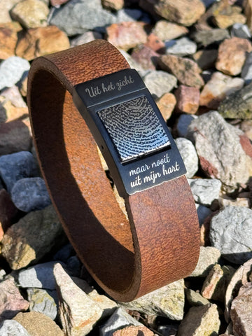 Vingerafdruk gravure in Armbanden voor Heren en Dames