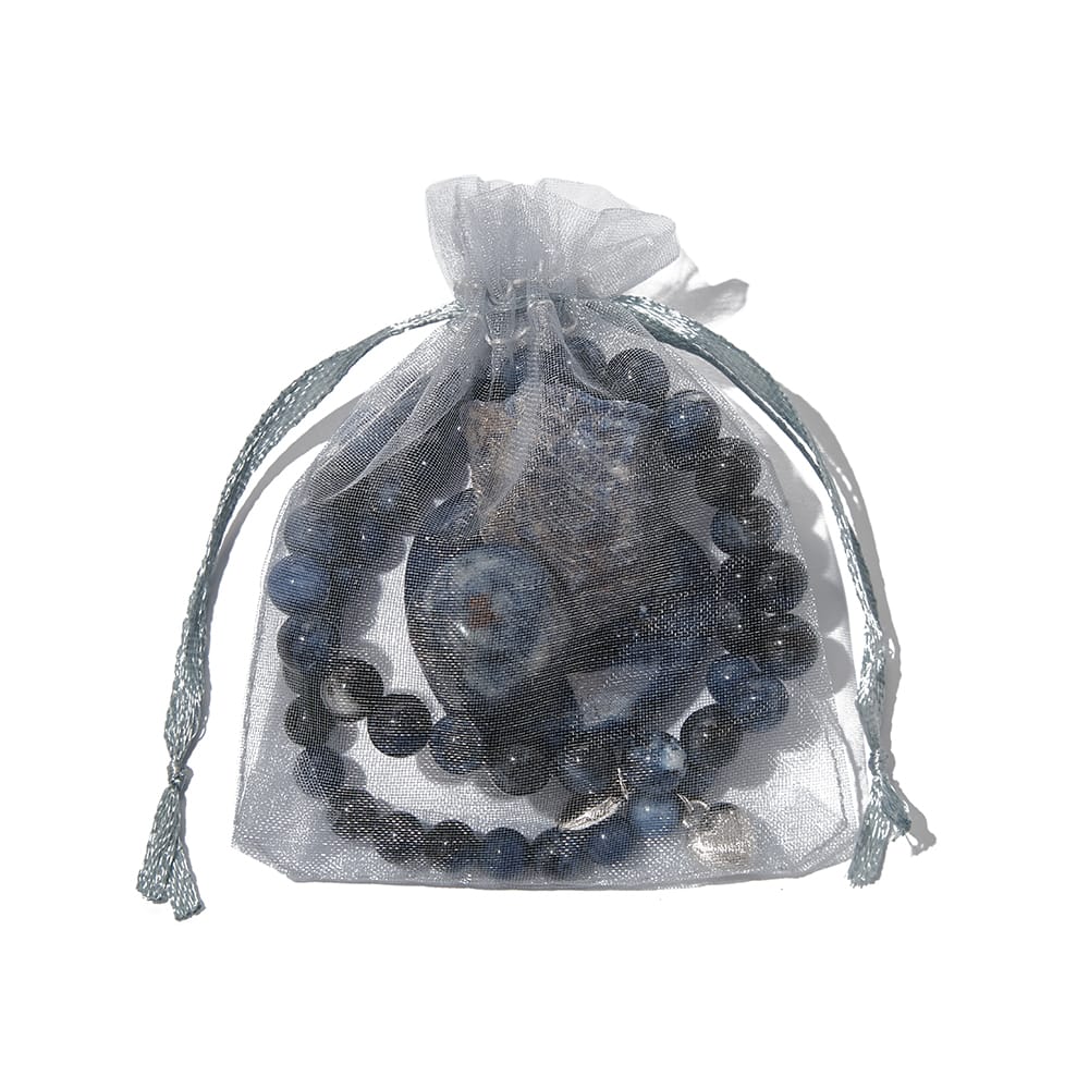 2 Blauwe Sodaliet Armbanden & 3 Edelstenen Set in Luxe Cadeauverpakking