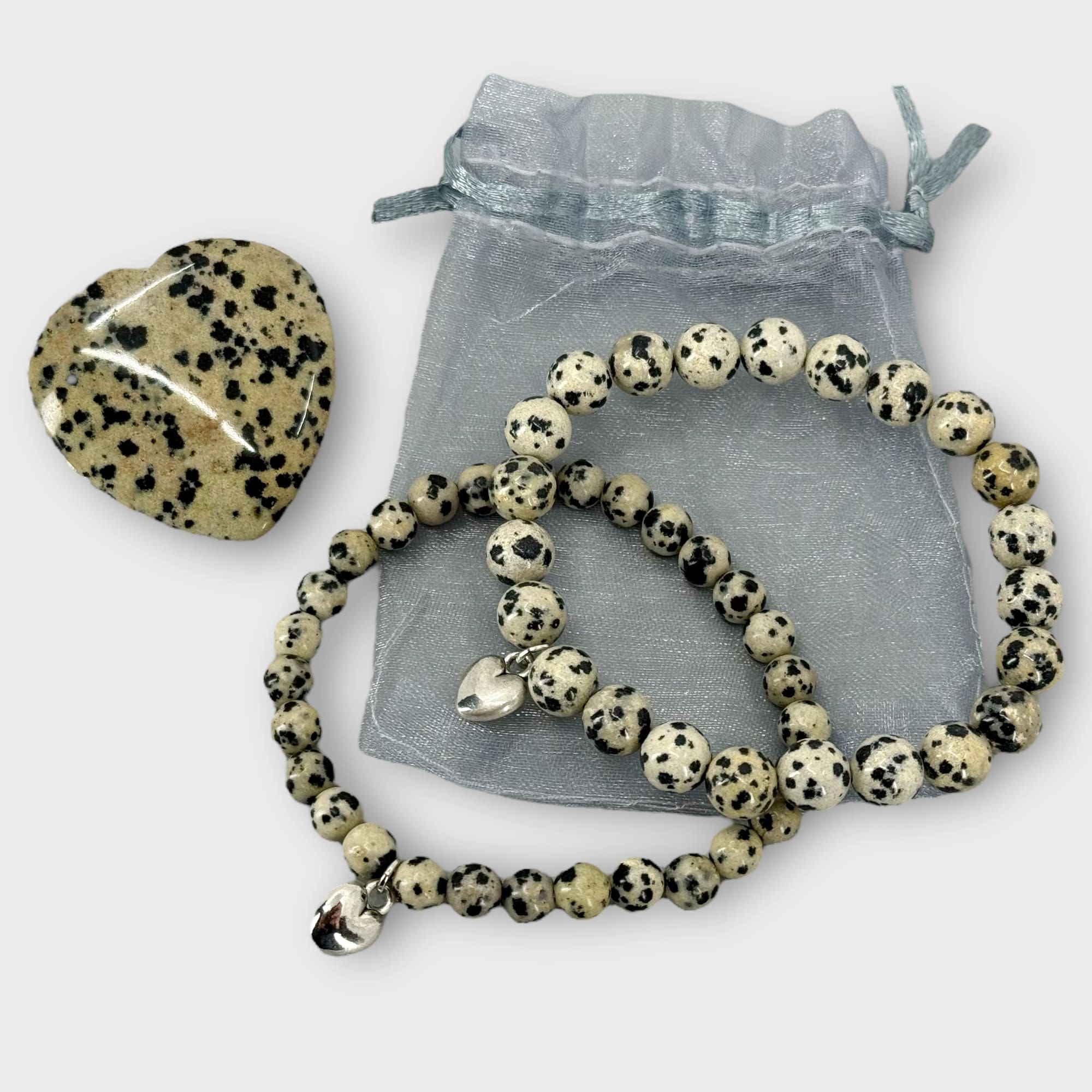 2 x Dalmatian Jaspis ‘Koeien Armband’ – Steun de Boer! 🐄