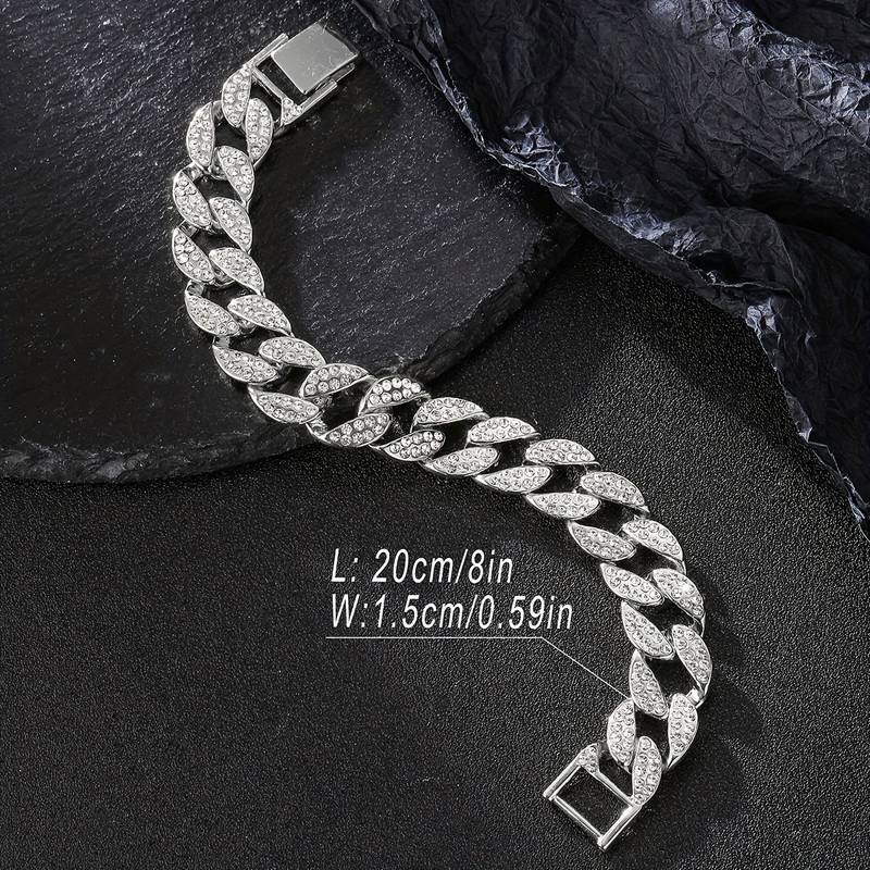 Cubaanse armband + ketting (combi): Eigen naam of initialen gravure