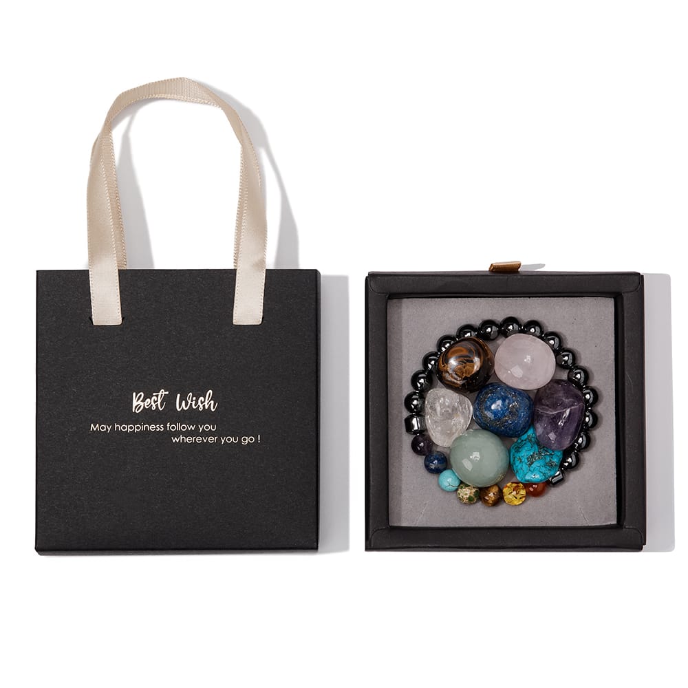 7 Chakra stenen & Hematiet Armband