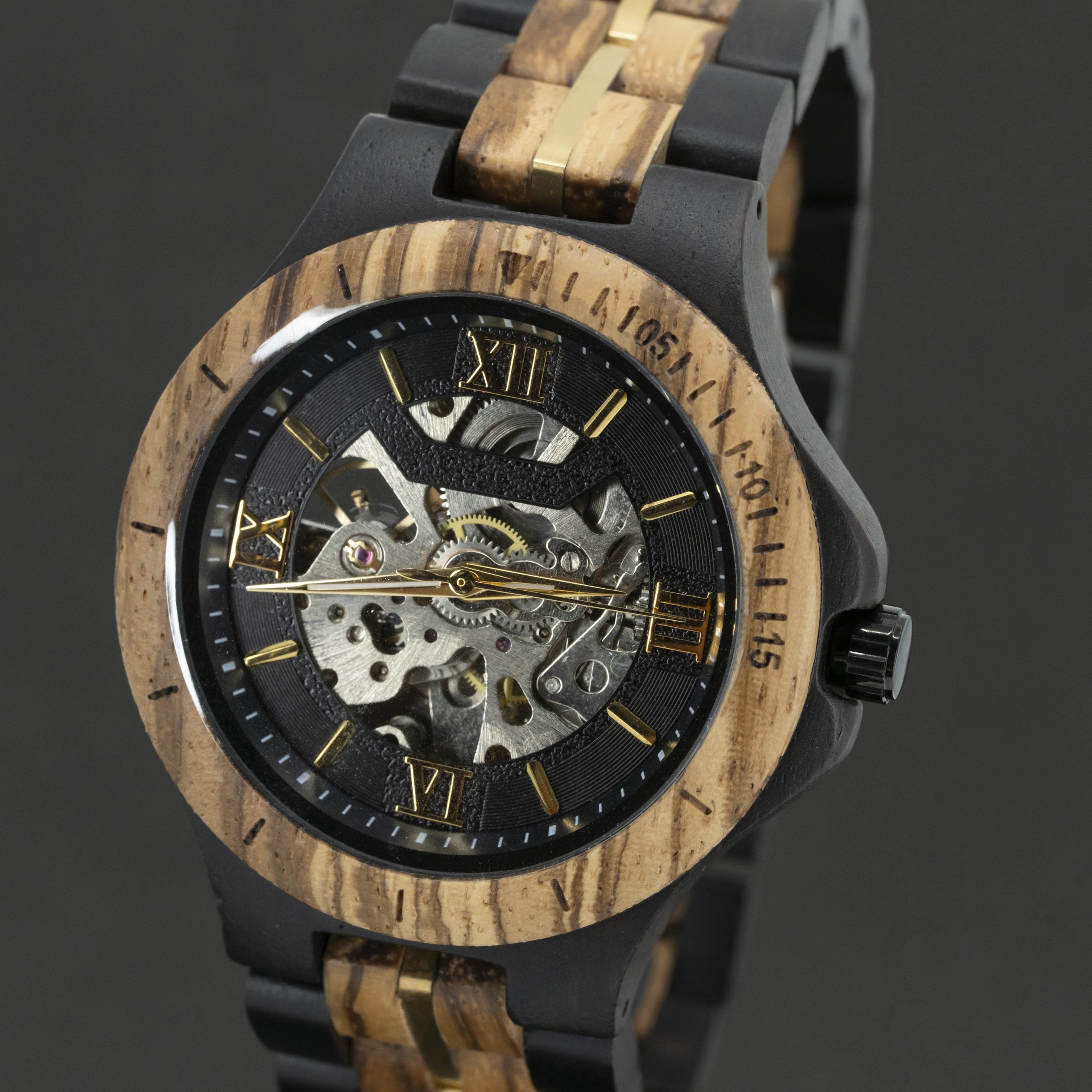 G6 TimberWood – Automatisch houten horloge (Skeleton)