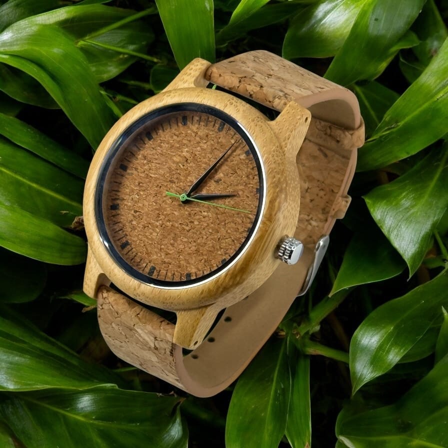 TimberWood EcoDrive™ – Bamboe horloge met Kurkband