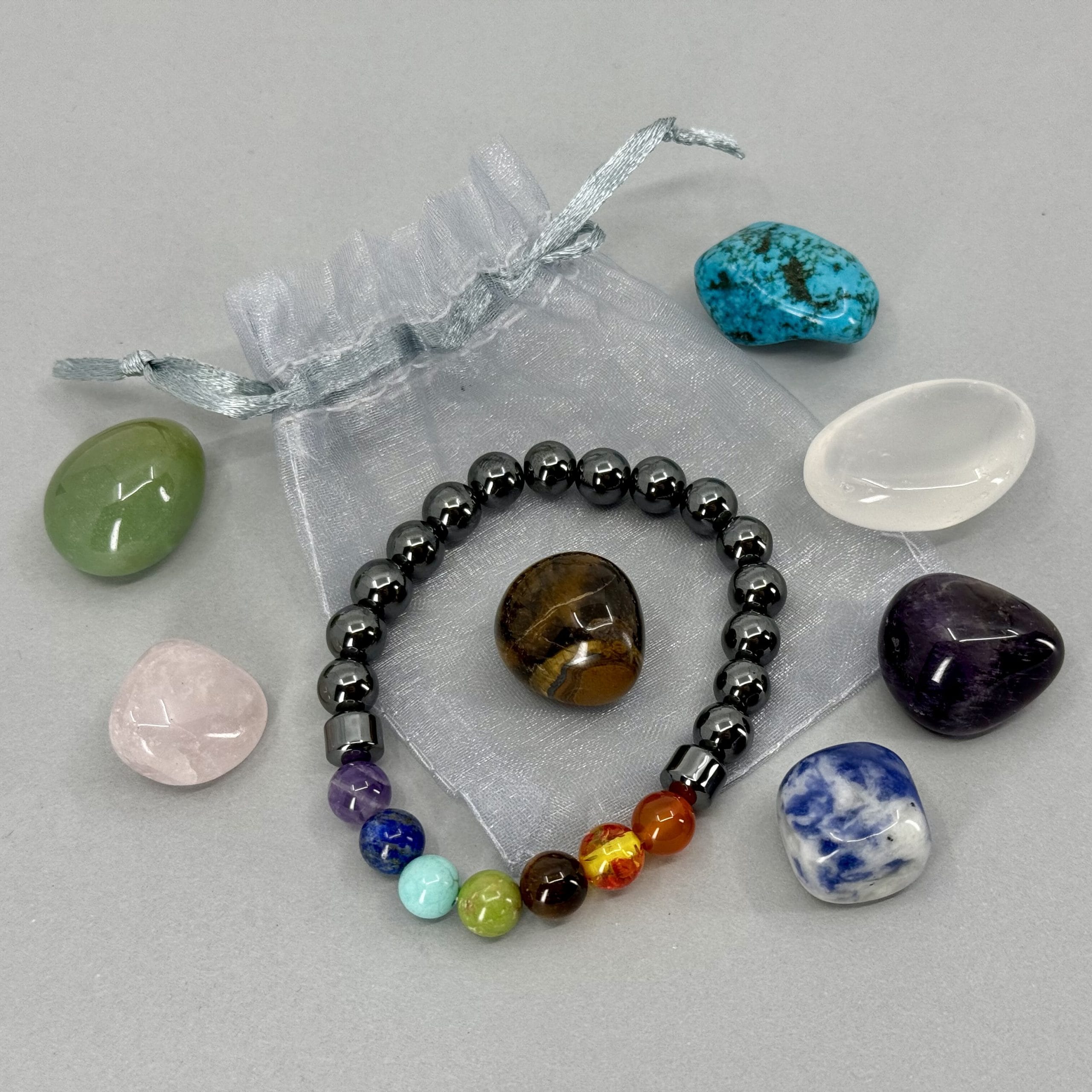 Chakra Armband met Hematiet & 7 Edelstenen Set