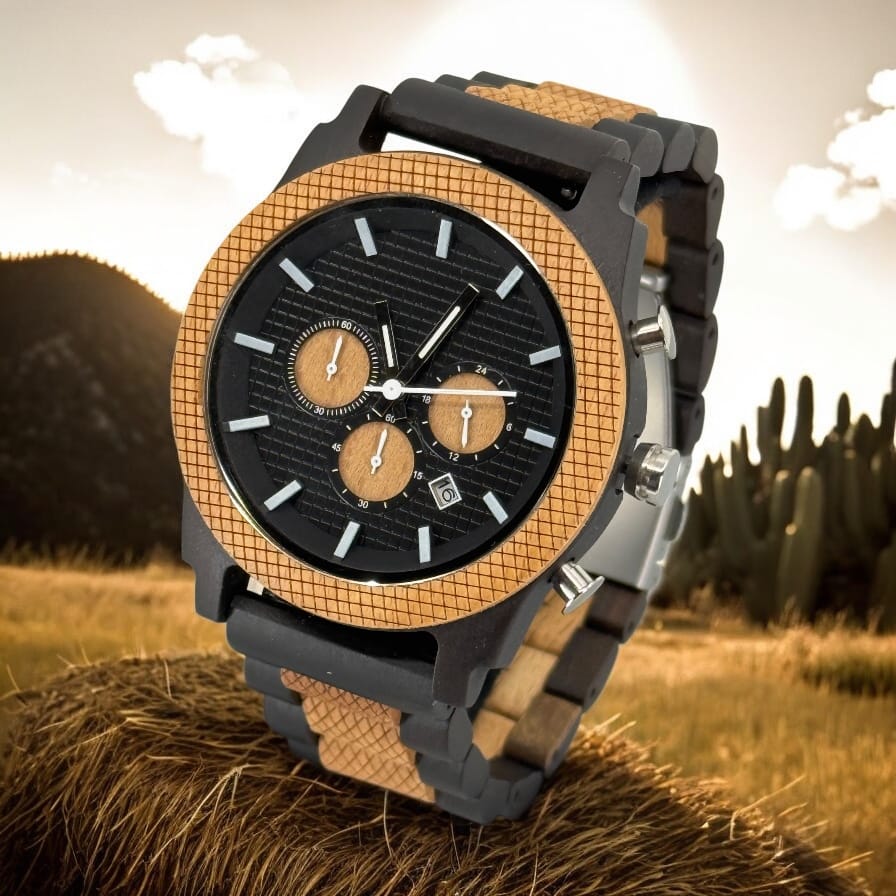 TimberWood Quantum™ – Houten Heren Horloge Chronograaf