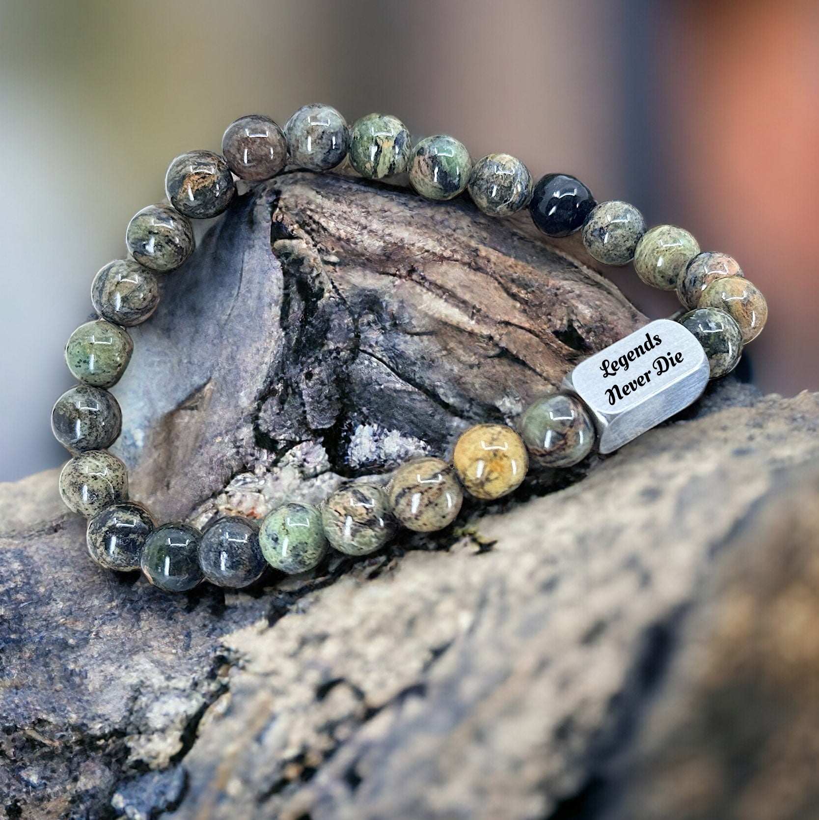 Joey - Jade Kralen Armband Heren (eigen naam)