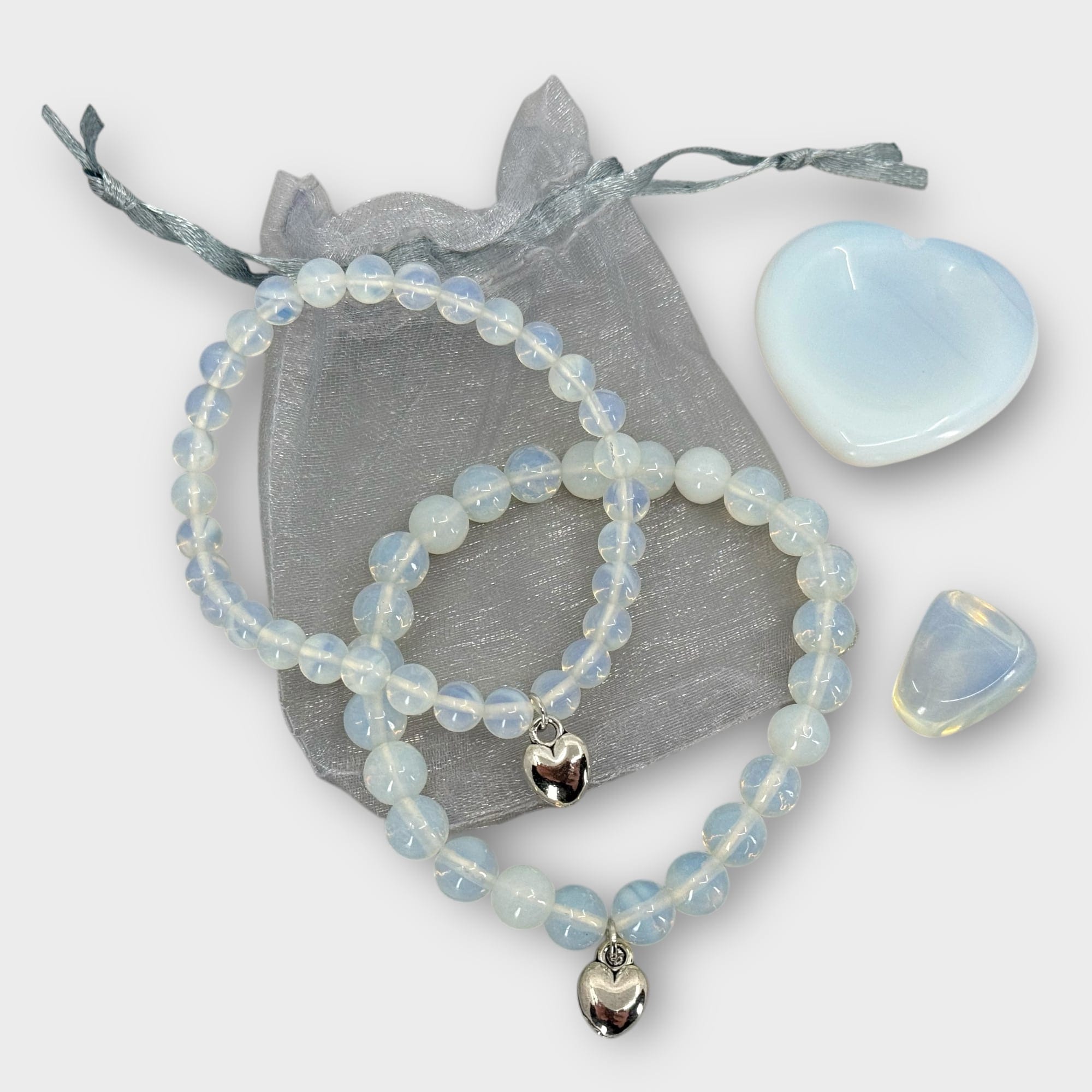 Opaliet Armband en Edelstenen Set – Stralende Harmonie in een Cadeauzakje