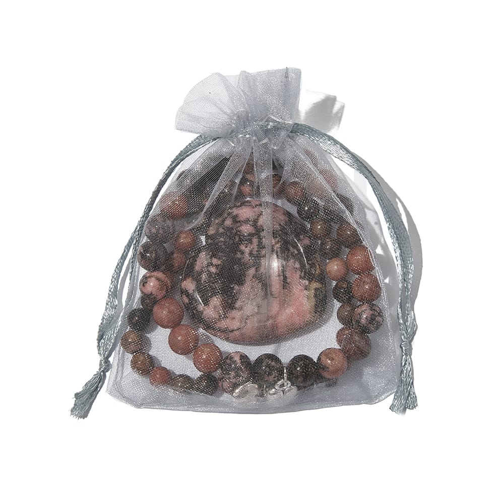 2 Rhodoniet Armbanden met Hartje Edelsteen