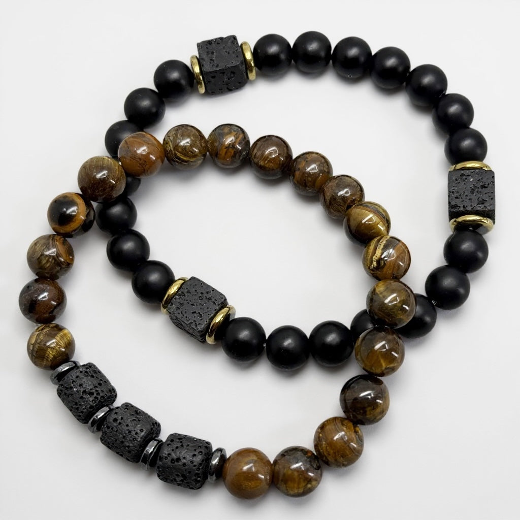 STONY l'homme - Tiger Eye - 8mm Kralen Armband