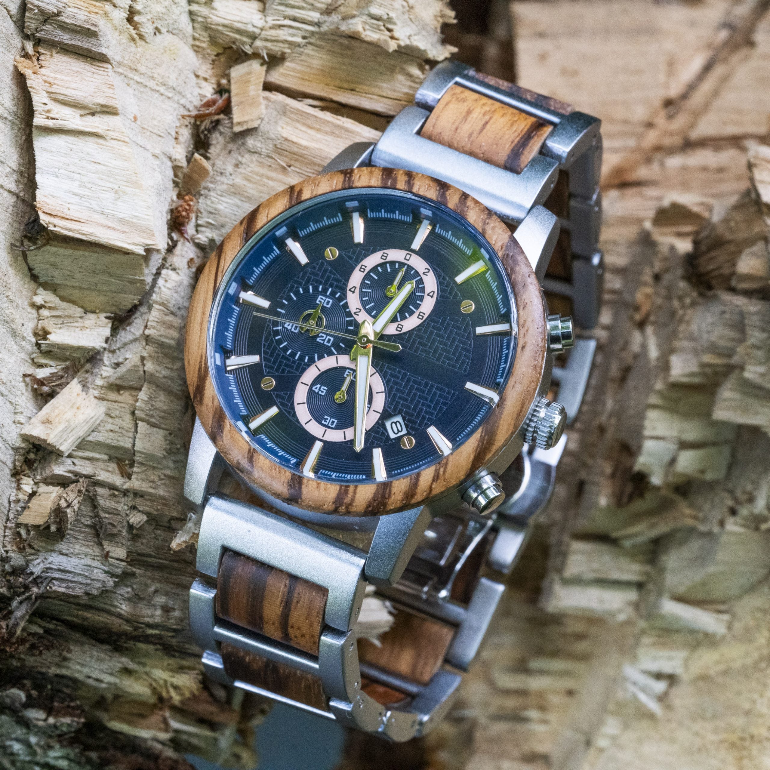 Sailor™ – TimberWood Chronograaf Houten heren Horloge