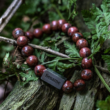 Verweerde Red Sesame Jasper Kralen Armband