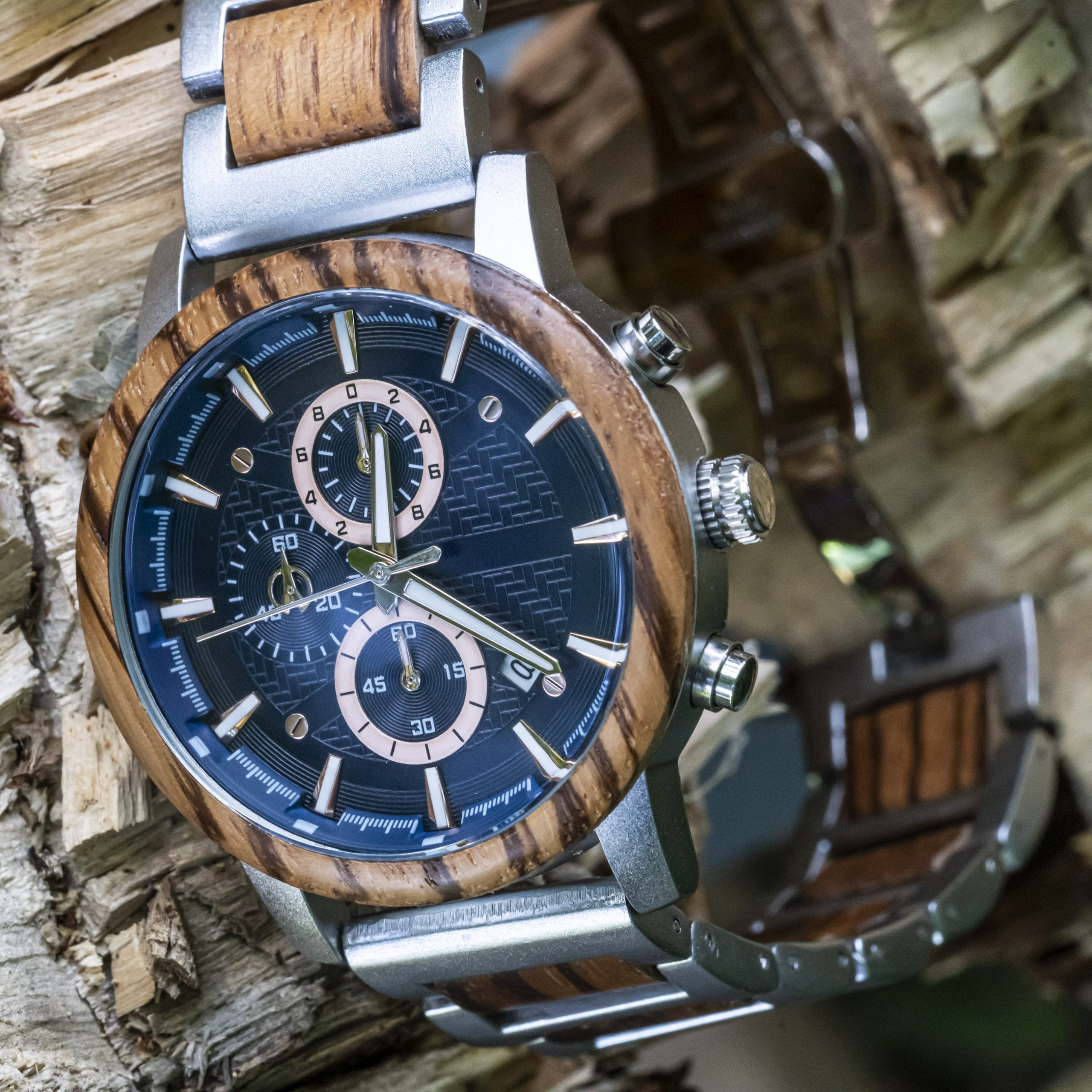 Sailor™ – TimberWood Chronograaf Houten heren Horloge