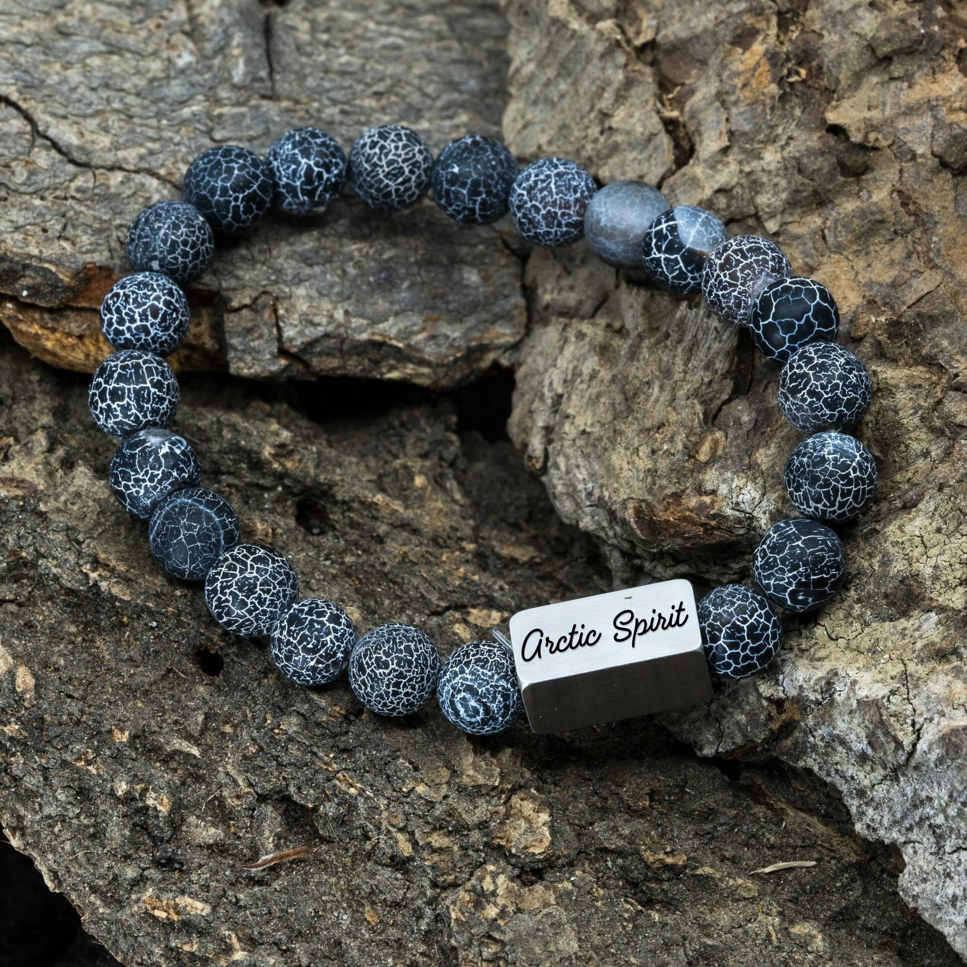 Arctic Spirit – Bevroren Agaat Kralen Armband
