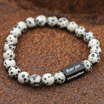 Boeren Armband 🐄 Koeienvlekken + Naam gegraveerd