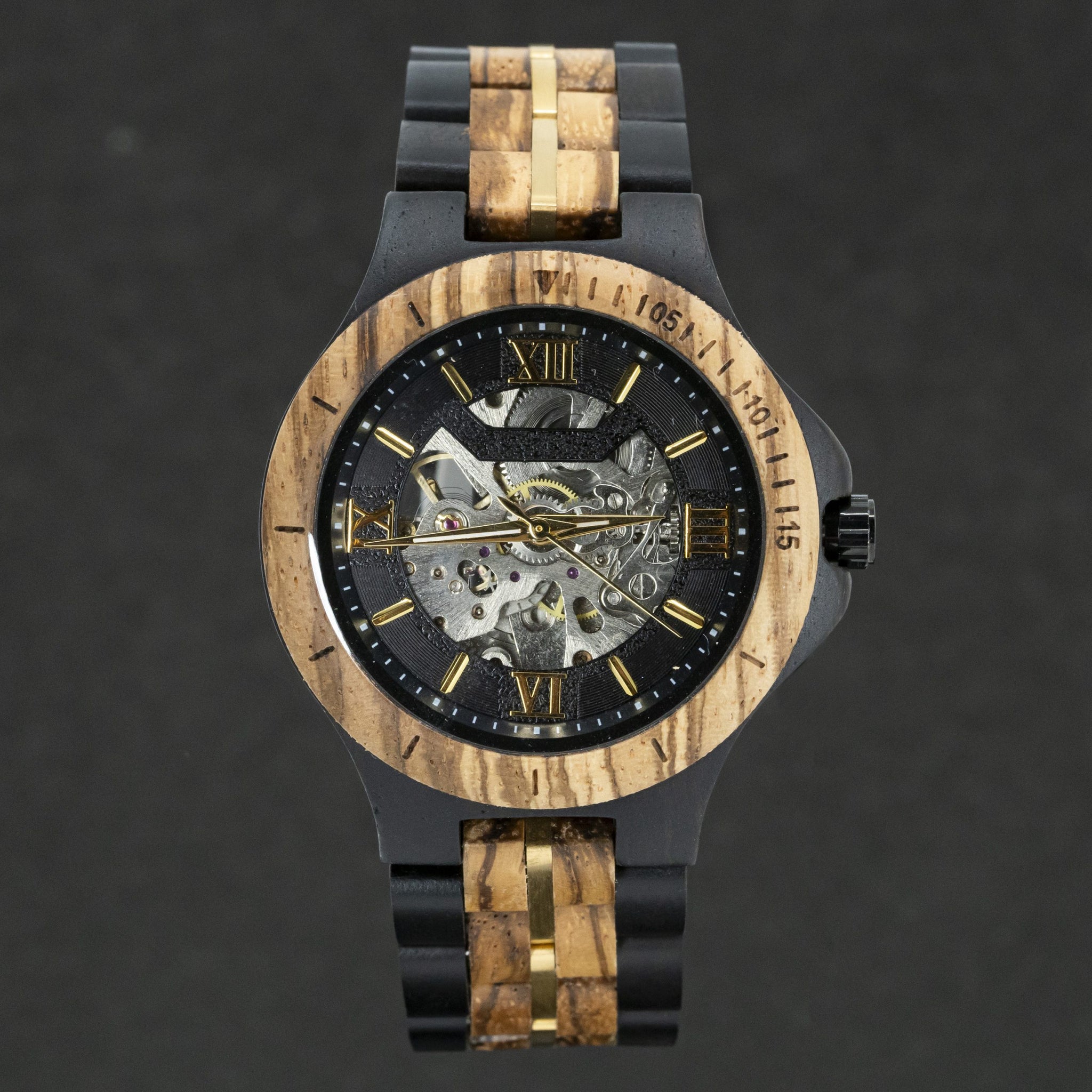G6 TimberWood – Automatisch houten horloge (Skeleton)