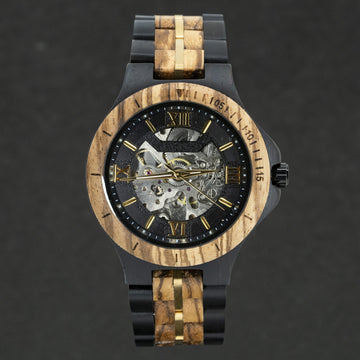 G6 TimberWood – Automatisch houten horloge (Skeleton)