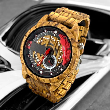 TimberWood Wheelmaster™ – Uniek Velgdesign Herenhorloge