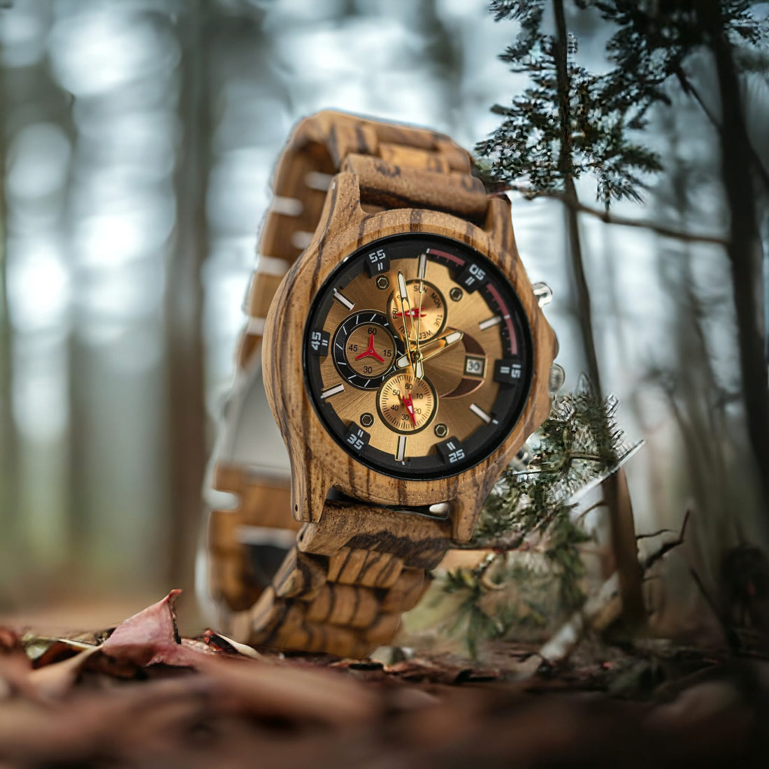 Golden Brown – Houten TimberWood horloge heren