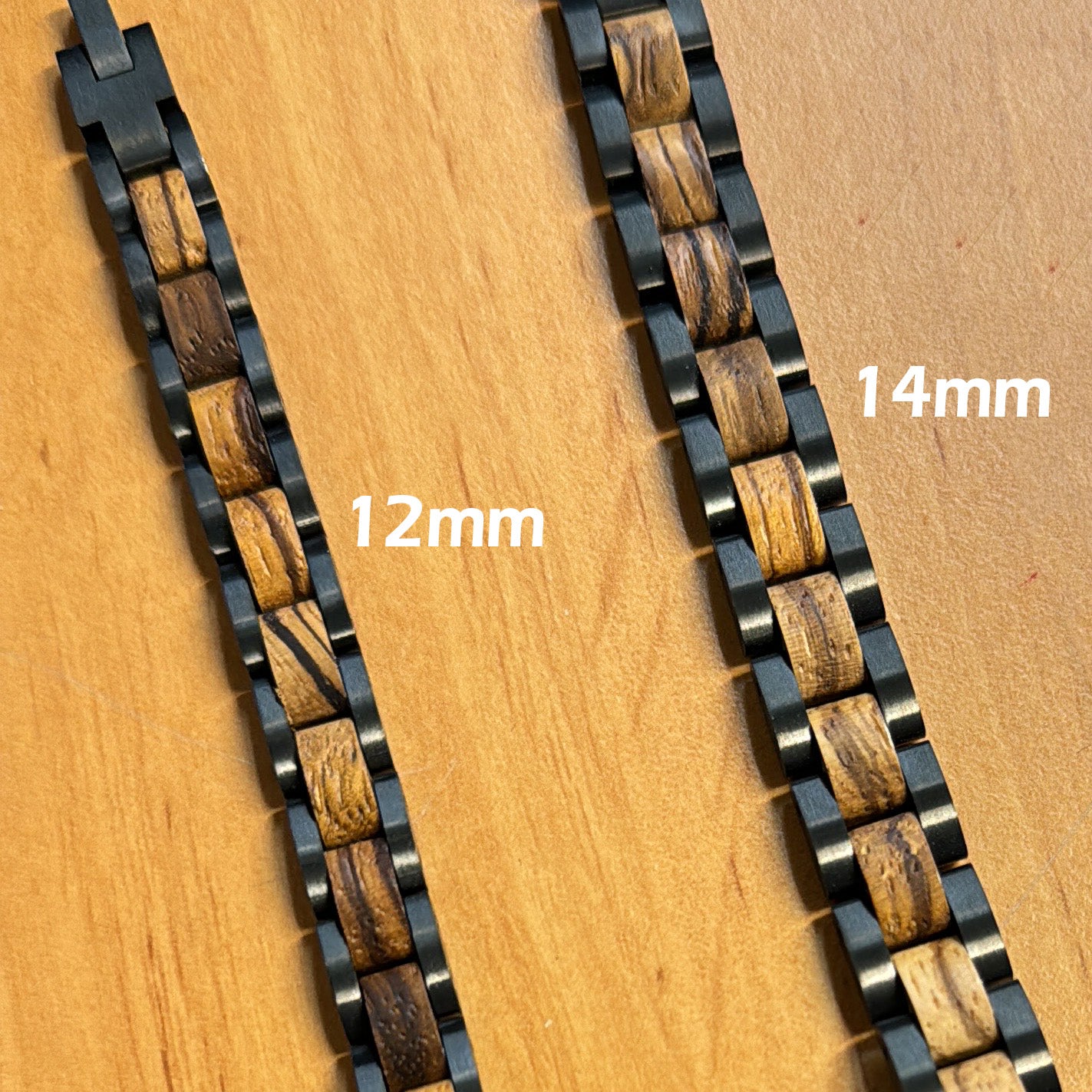 Dufourspitze (Zebrawood / Zwart) – Houten armband