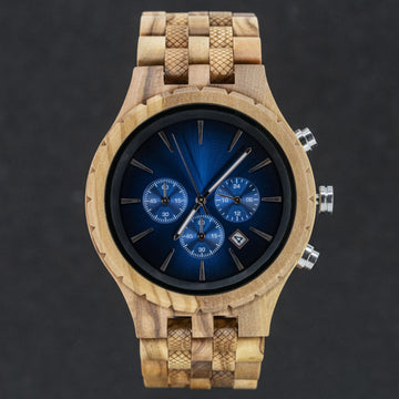 Blue Olive – Houten heren horloge Timberwood
