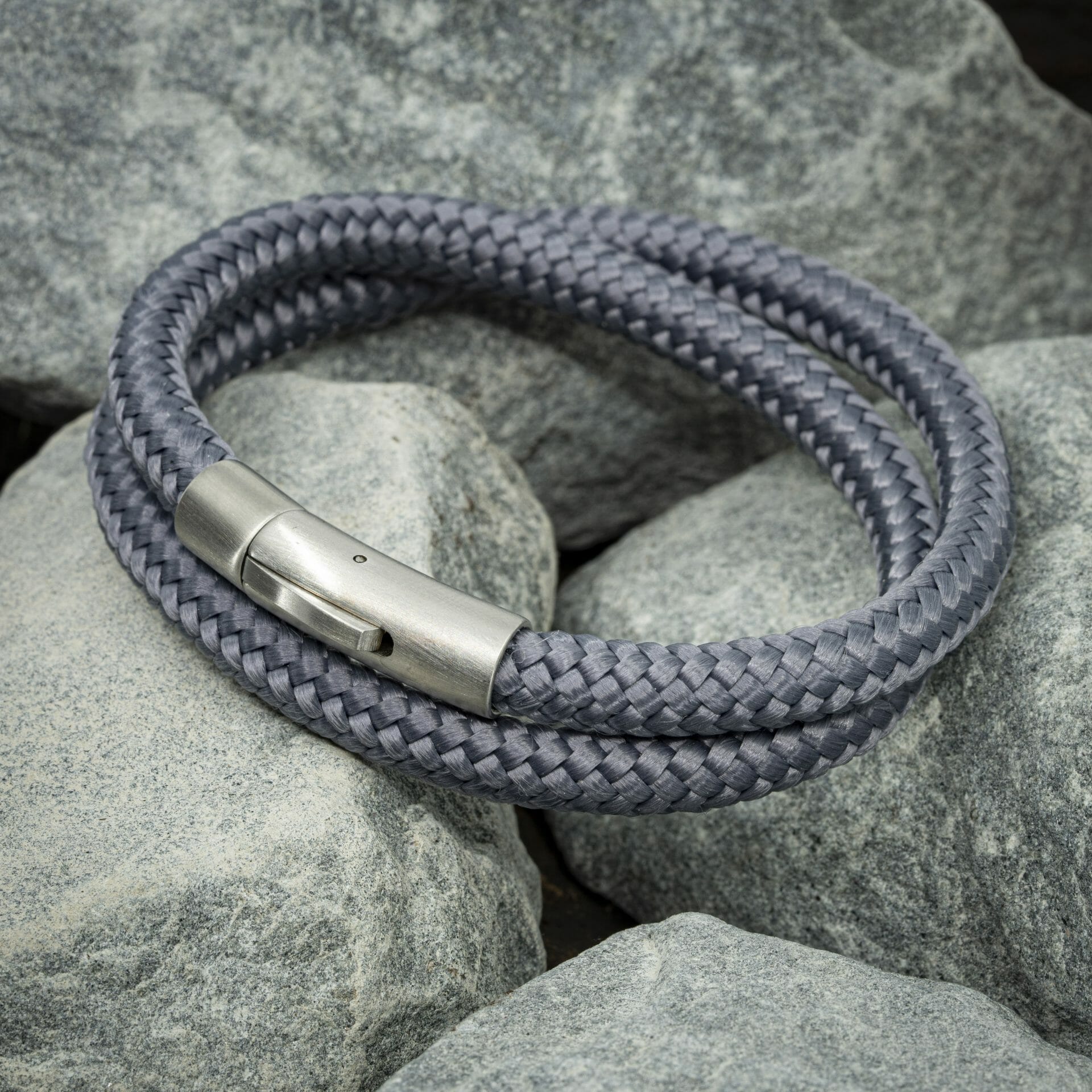 Navy™ Armband – Grijs Touw
