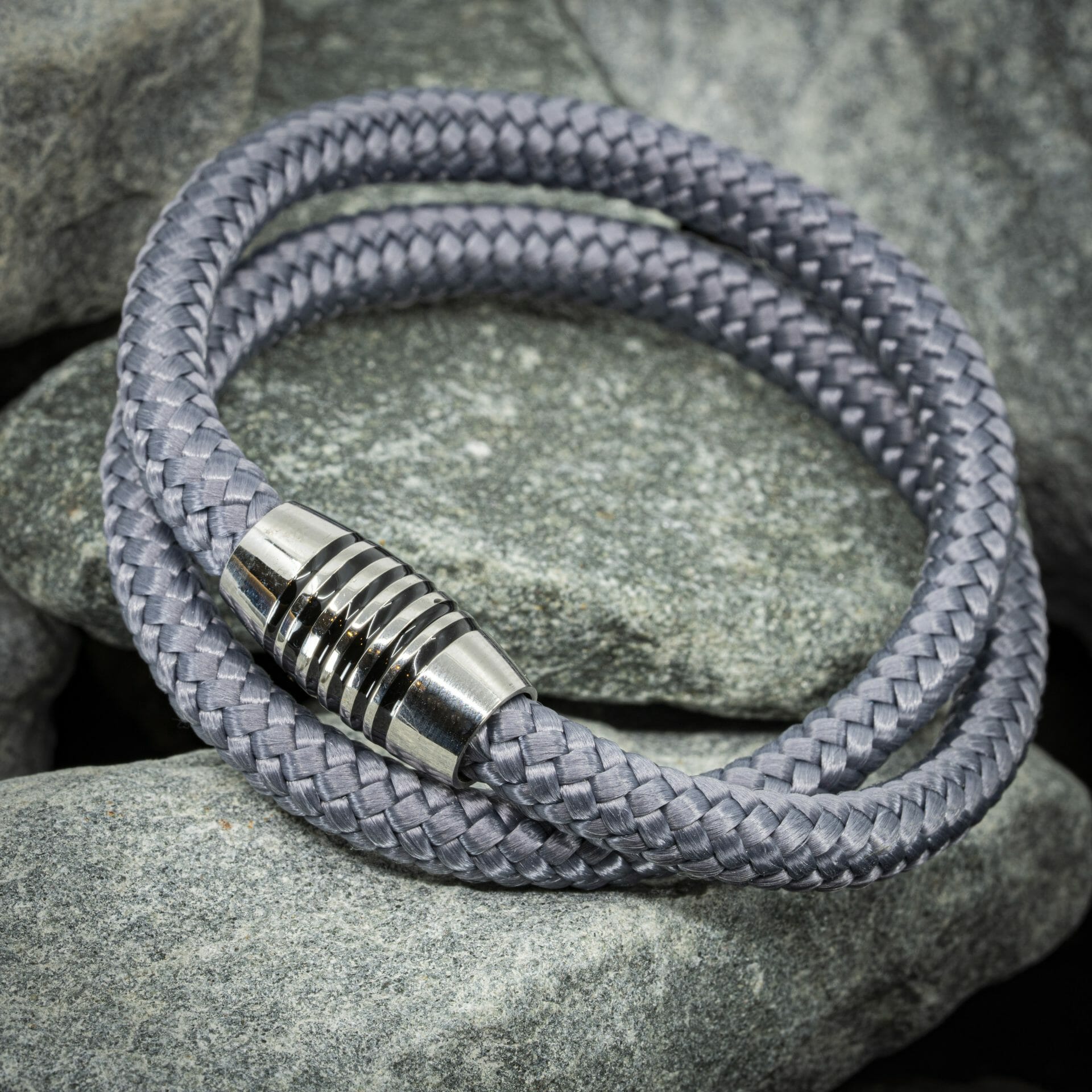 Navy™ Armband – Grijs Touw