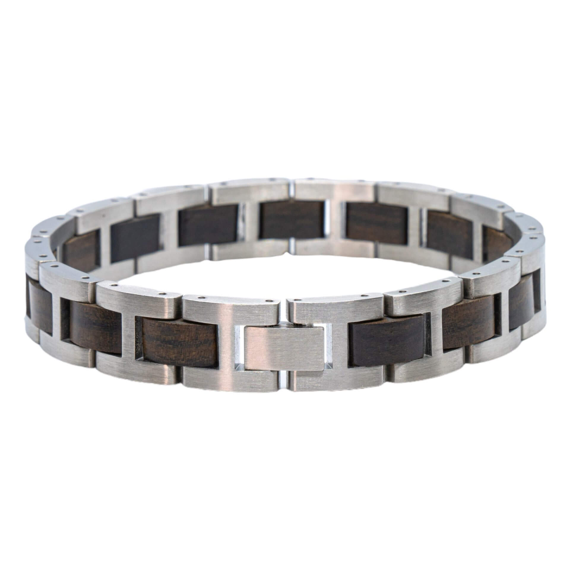 Dolomieten – Ebbenhout & Roestvrij Staal Houten Armband
