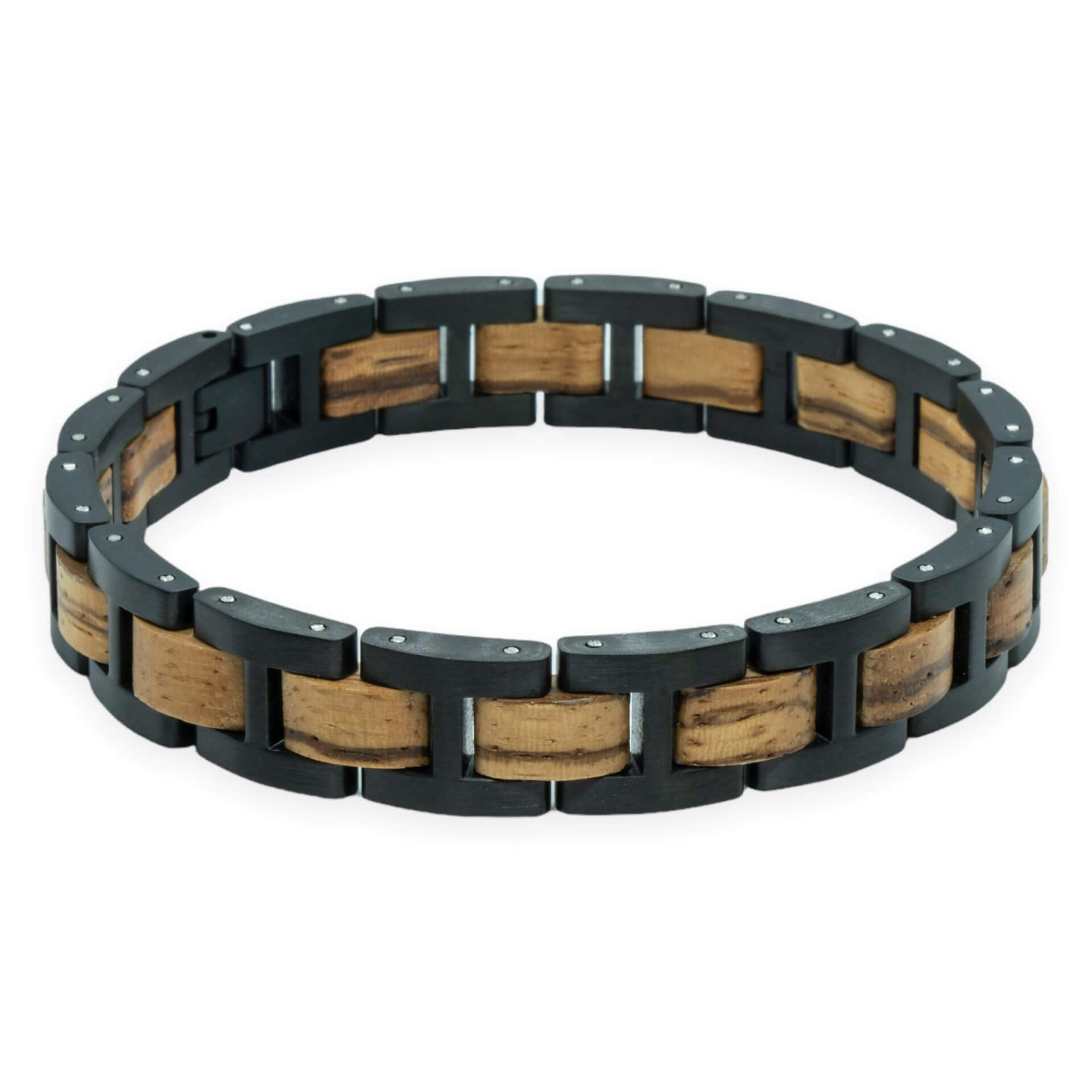 Matterhorn (Zebrano / Zwart) – Houten armband