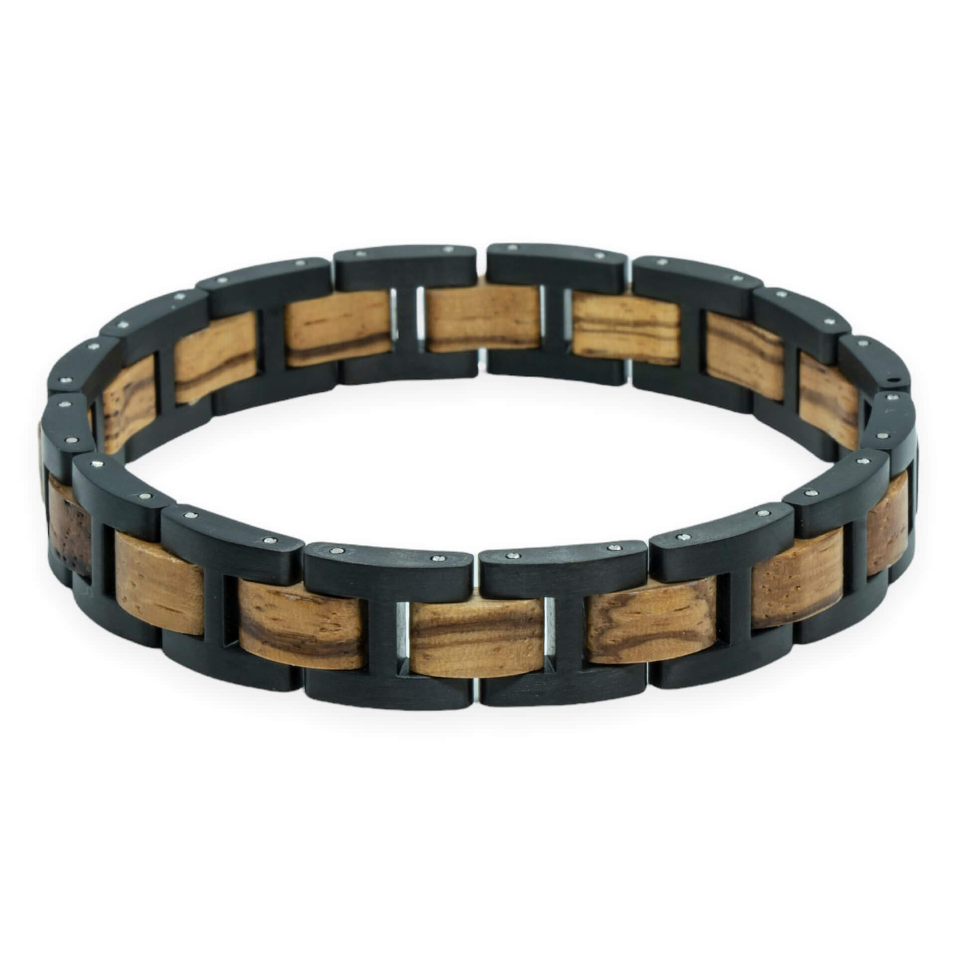 Matterhorn (Zebrano / Zwart) – Houten armband
