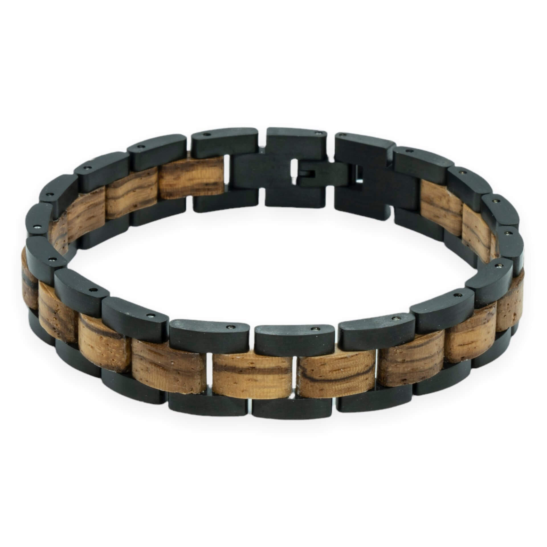 Dufourspitze (Zebrawood / Zwart) – Houten armband